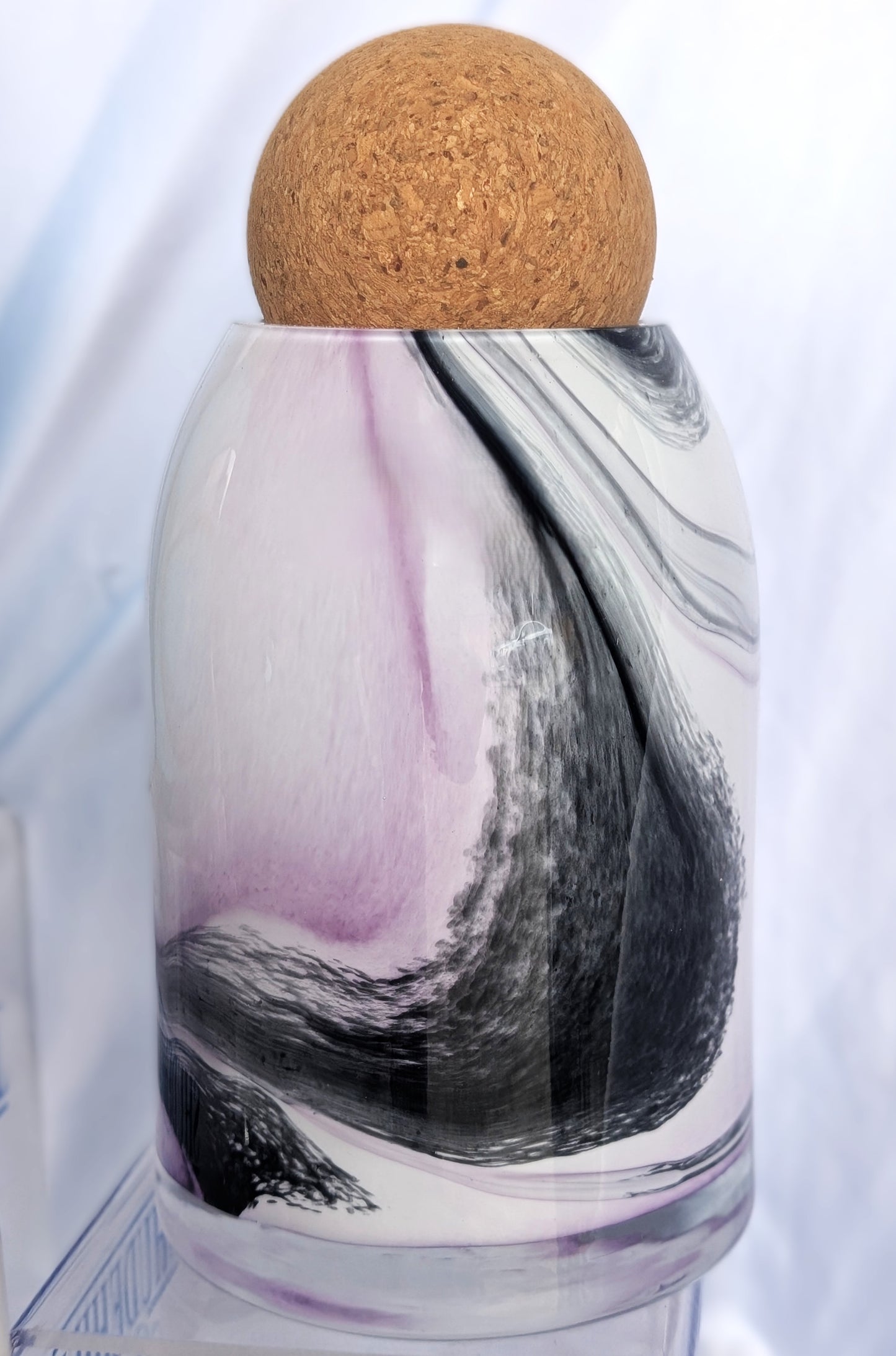 Glass Jar with Cork Ball Lid