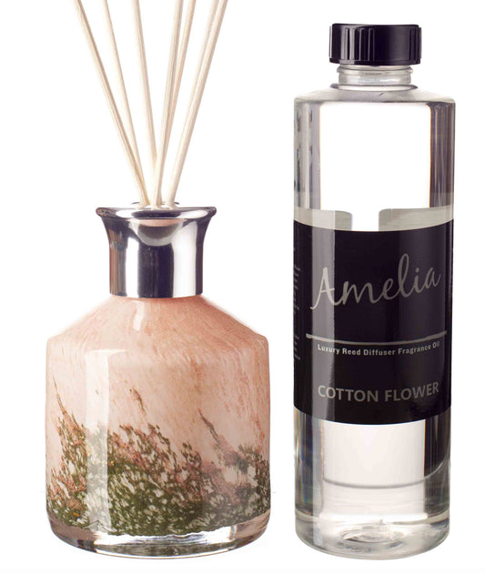 Small Cylinder Reed Diffuser - Evergreen Blush