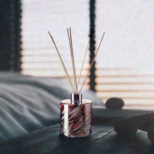 Cylinder Reed Diffuser - Red, Black & White