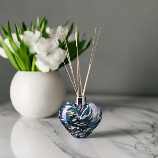 Heart Reed Diffuser - Turquoise & White
