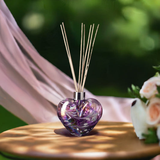 Heart Reed Diffuser - Violet & White