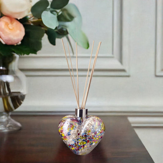 Heart Reed Diffuser - White & Multicoloured