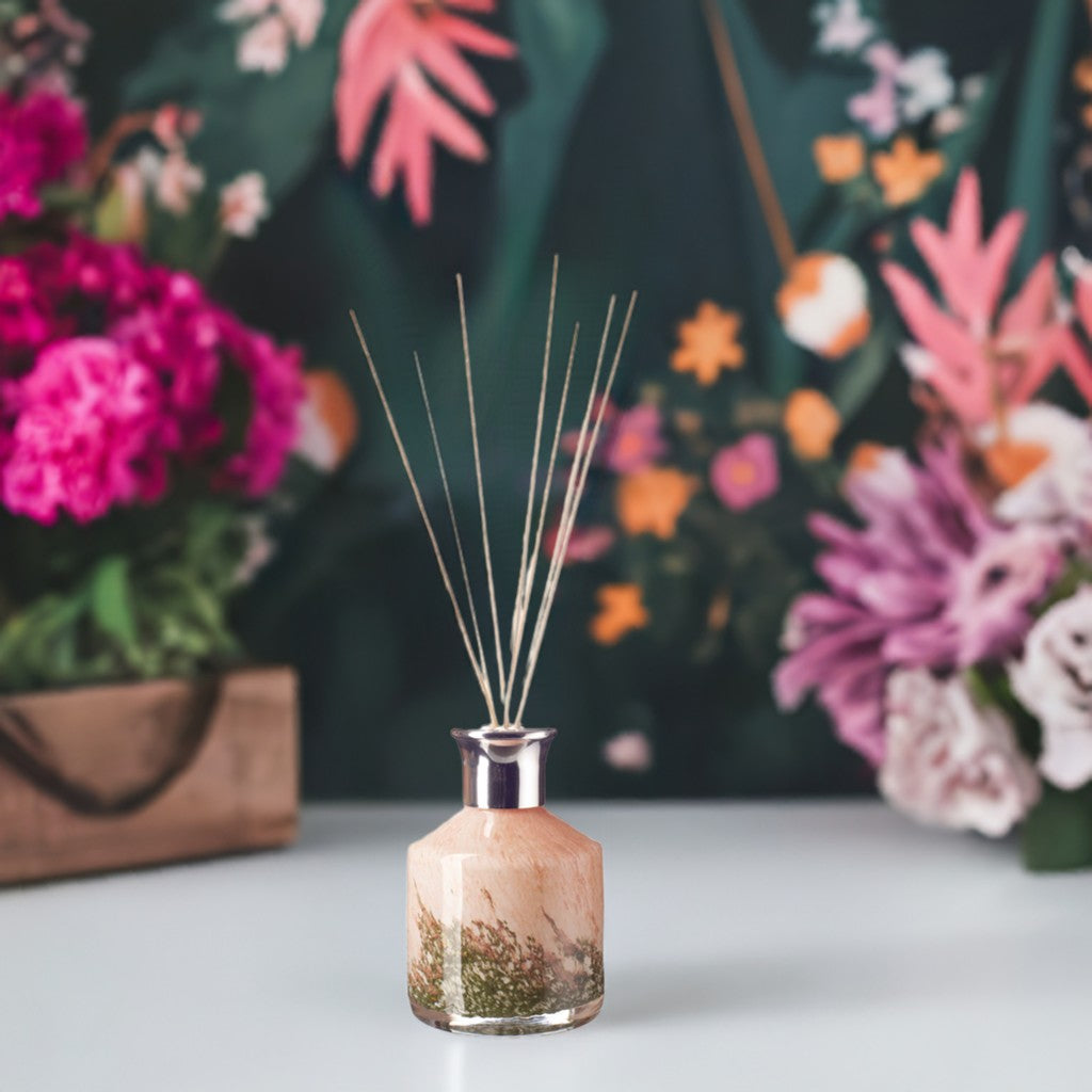 Small Cylinder Reed Diffuser - Evergreen Blush