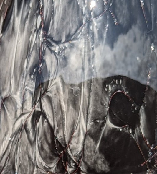 Tapered Vase 25cm - Black Marble