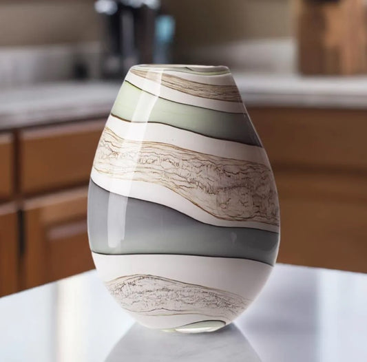 Oval Vase 30cm - Smoked Meadows