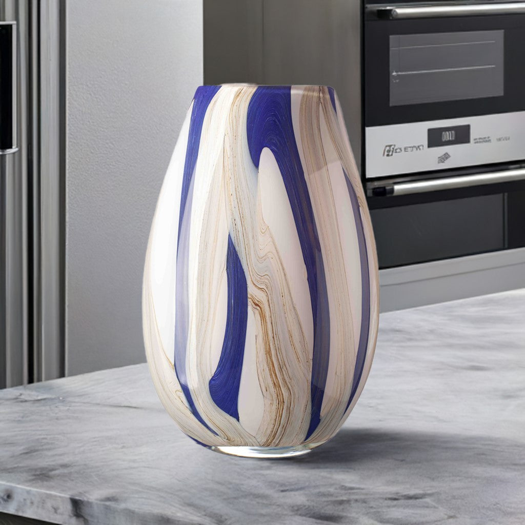 Oval Vase 30cm - Naval Oak