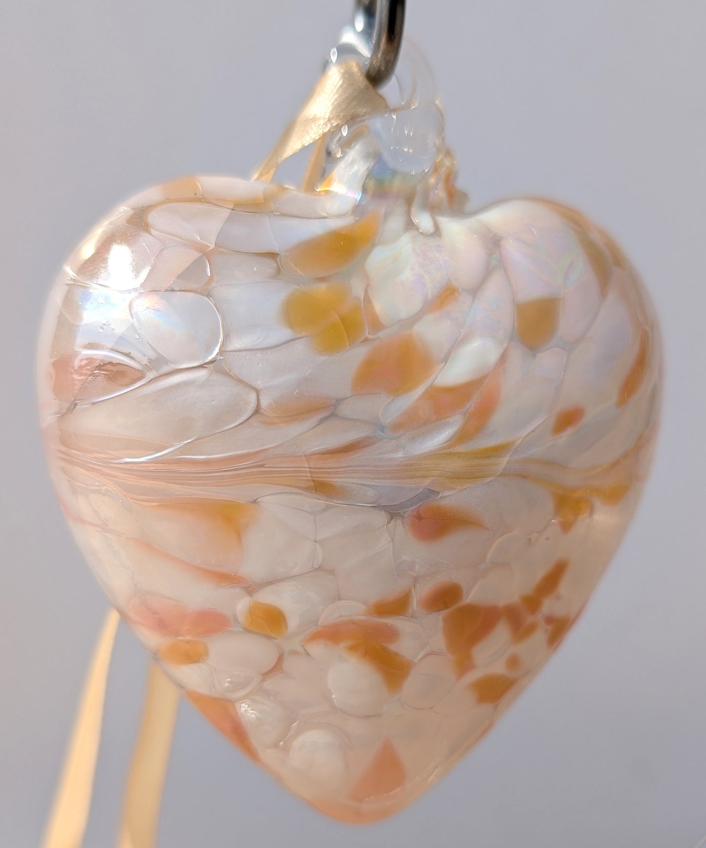 Birthstone Hanging Heart 8cm April