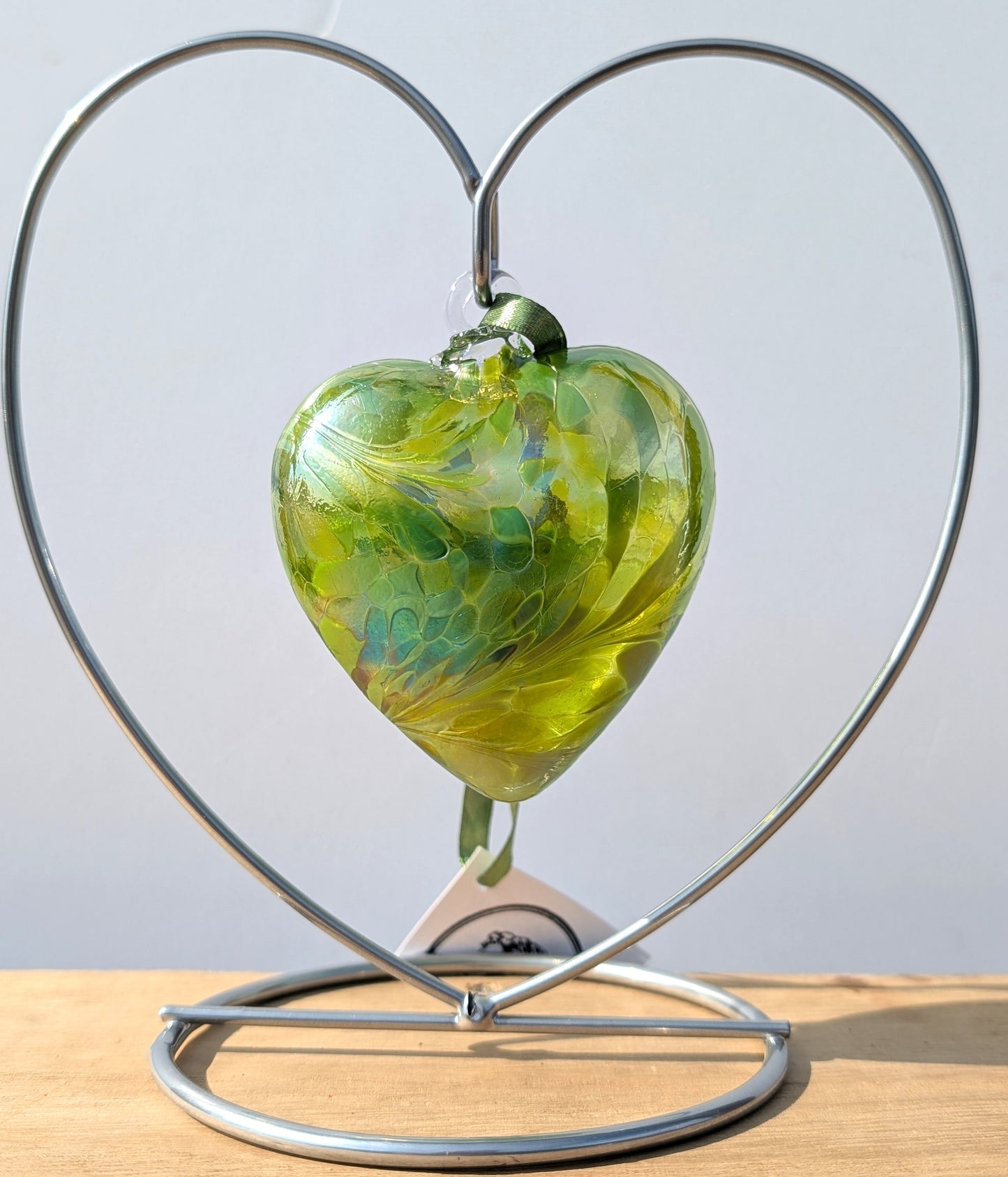 Birthstone Hanging Heart 8cm August