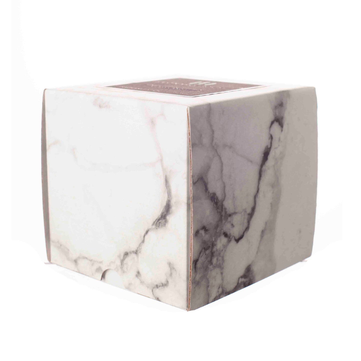 Black Raspberry & Peppercorn Soy Wax Candle in Auburn Marble Glass Jar