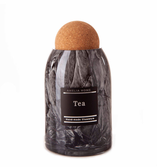 Glass Jar with Cork Ball Lid