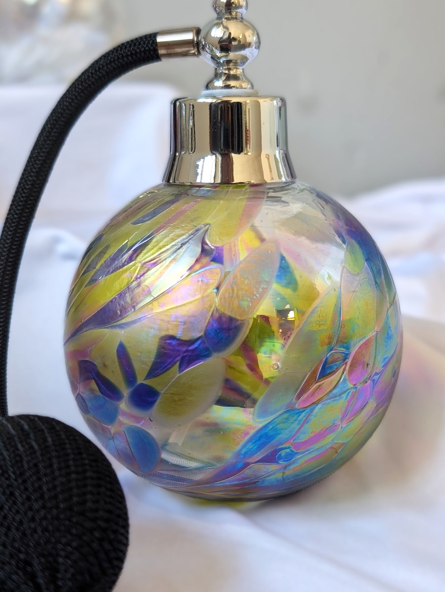 Vintage Glass Perfume Atomiser Bottles Birthstone