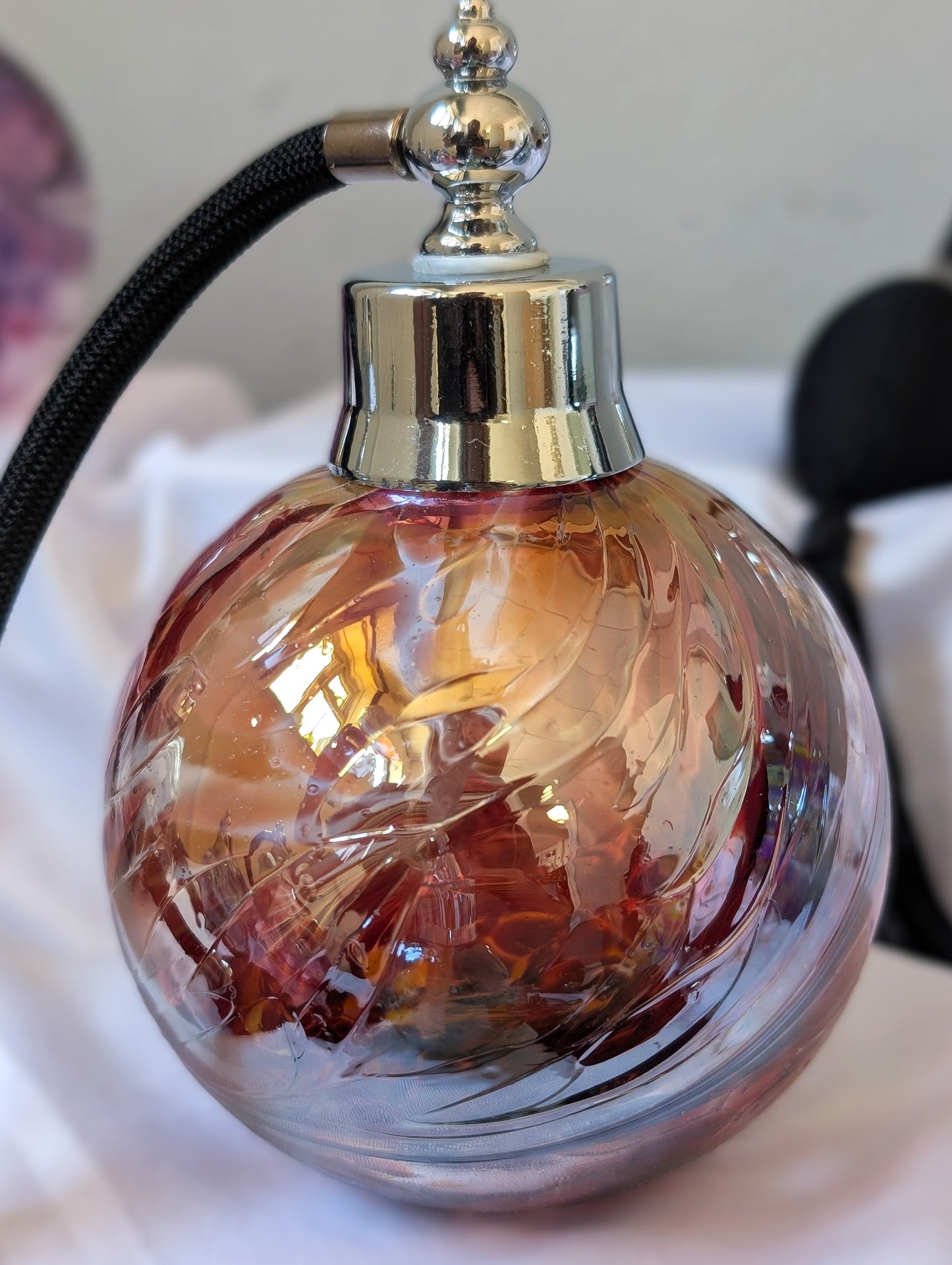 Vintage Glass Perfume Atomiser Bottles Birthstone