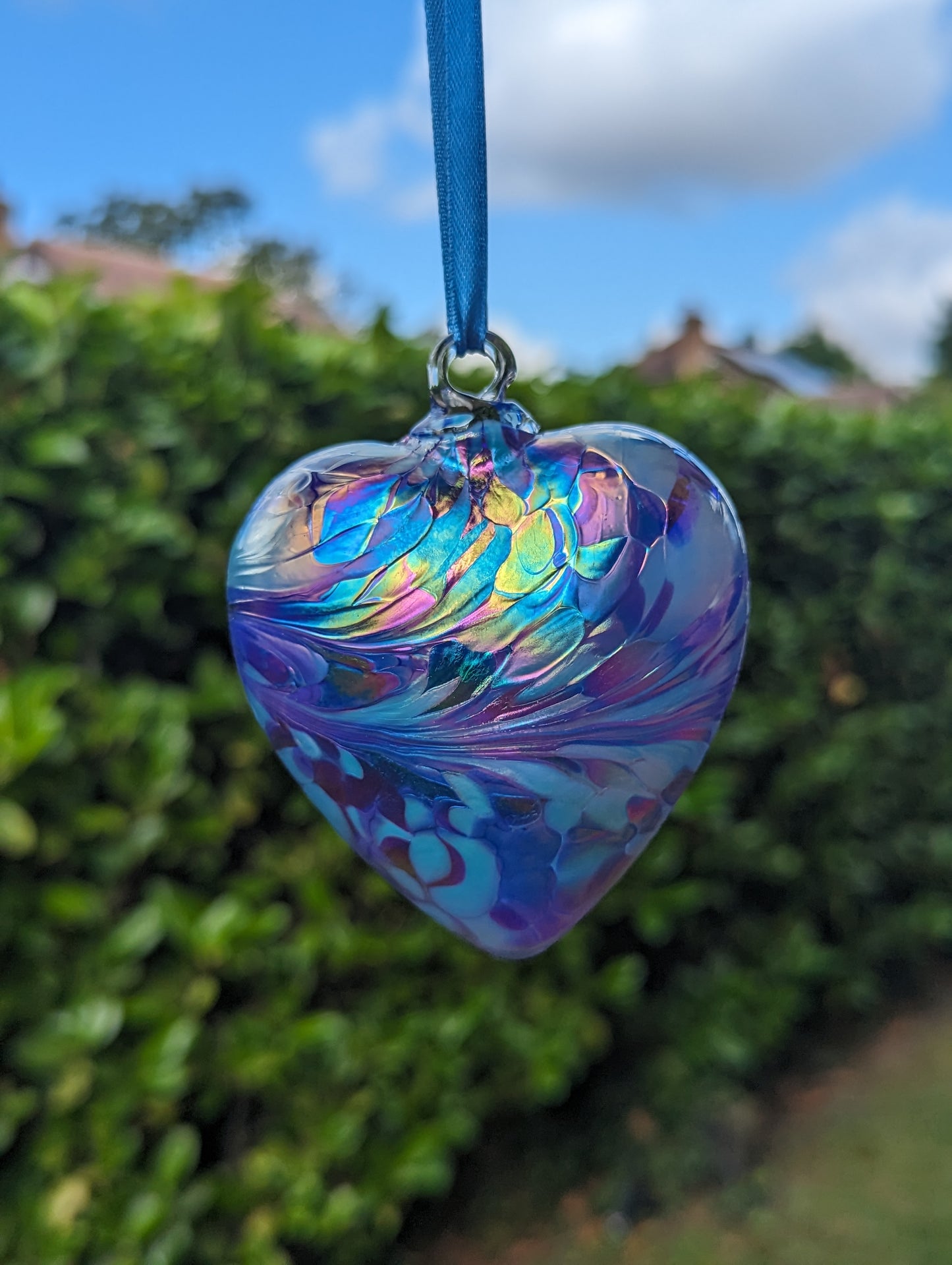 Birthstone Hanging Heart 8cm December