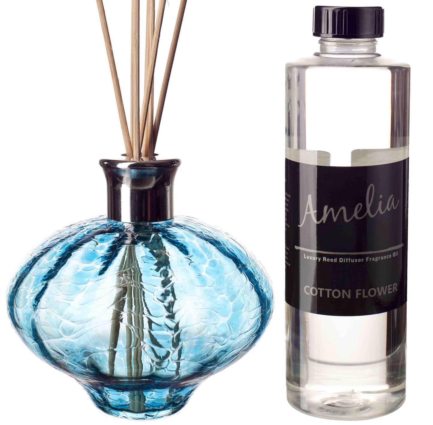 Oval Reed Diffuser - Optical Blue Clear