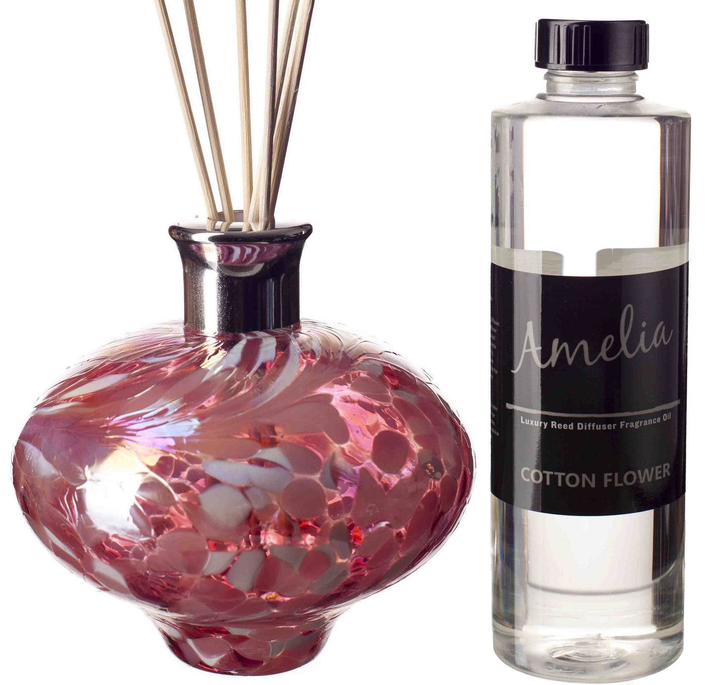 Oval Reed Diffuser - Pink and White