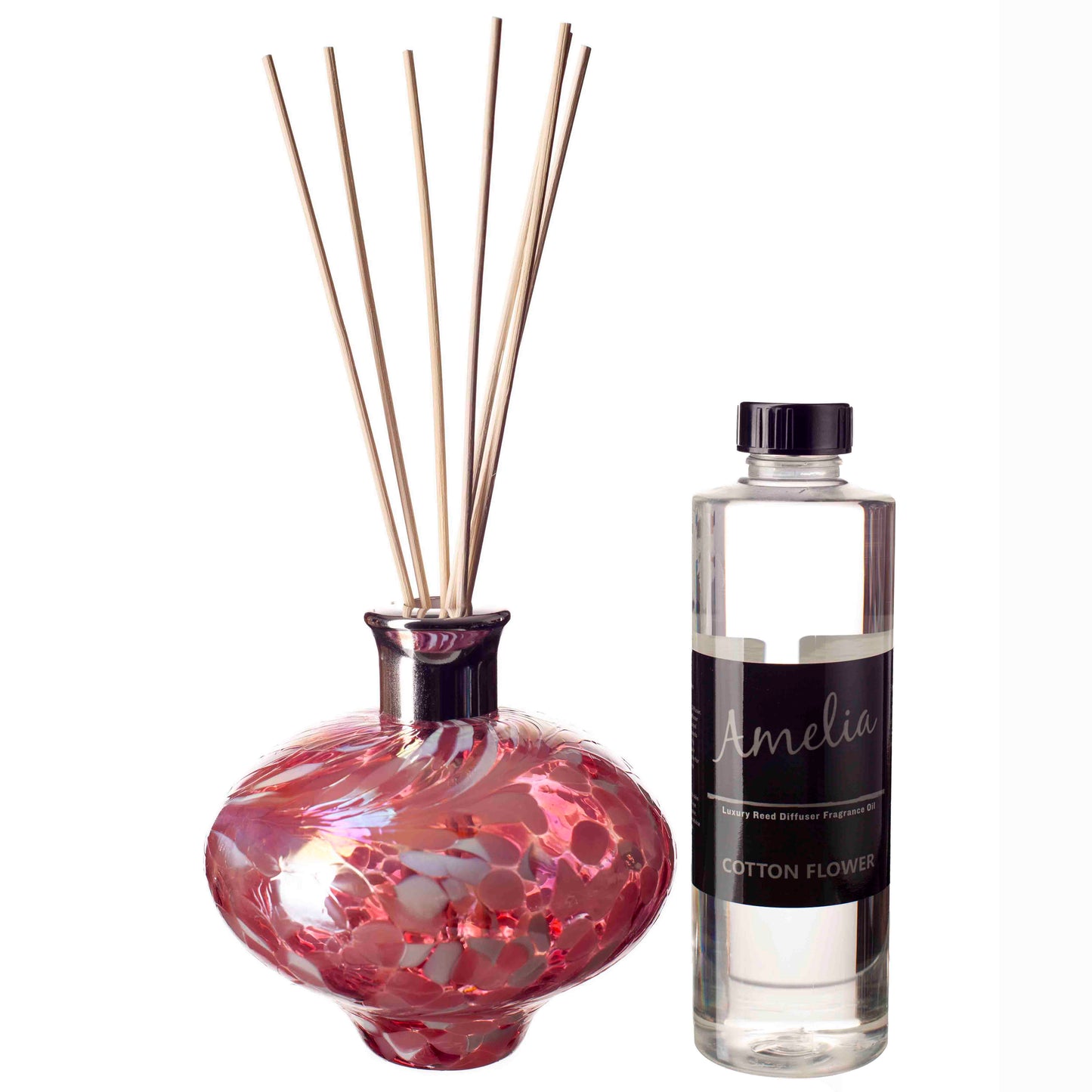 Oval Reed Diffuser - Pink and White