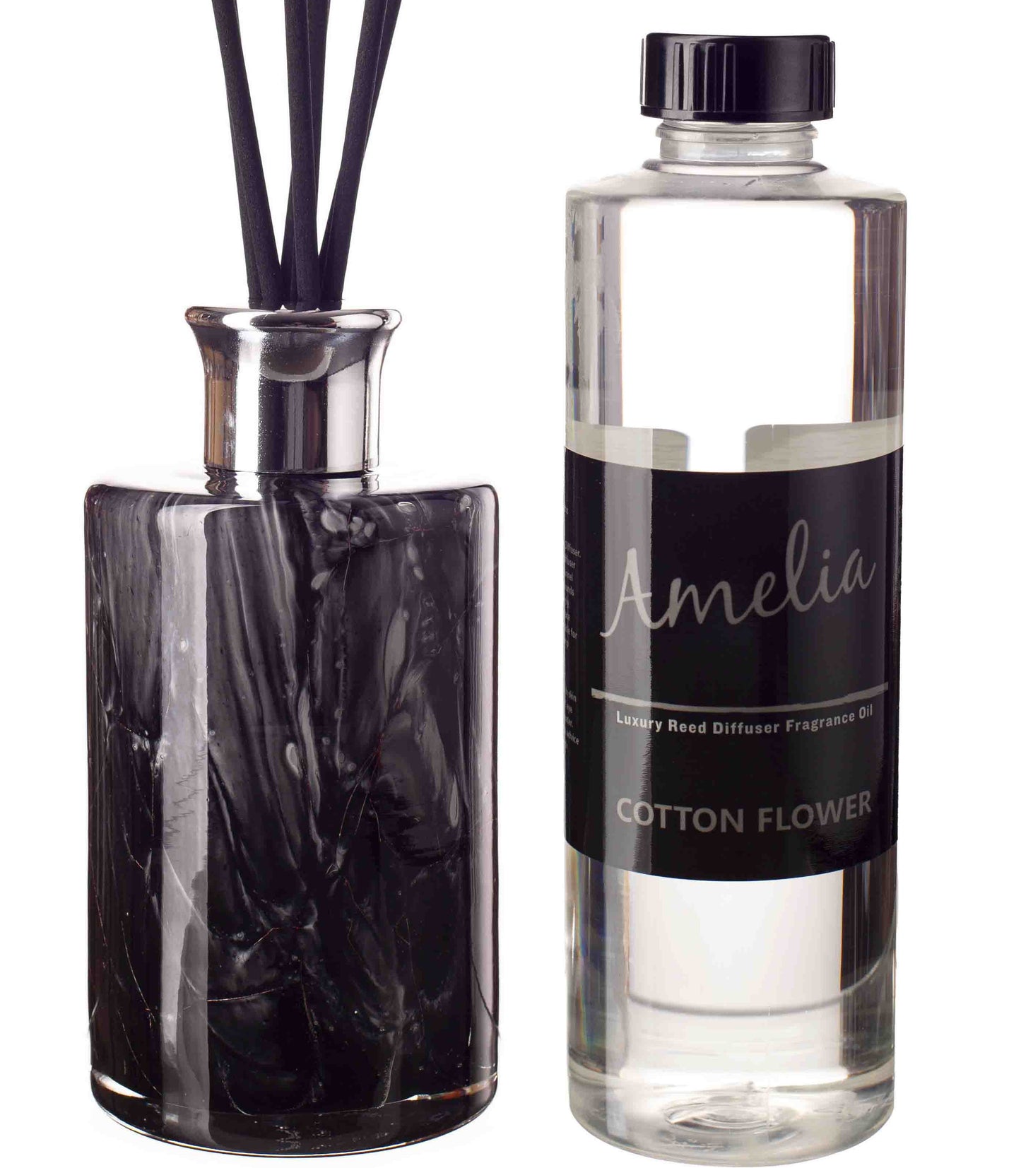 Large Cylinder Reed Diffuser - Black Marble