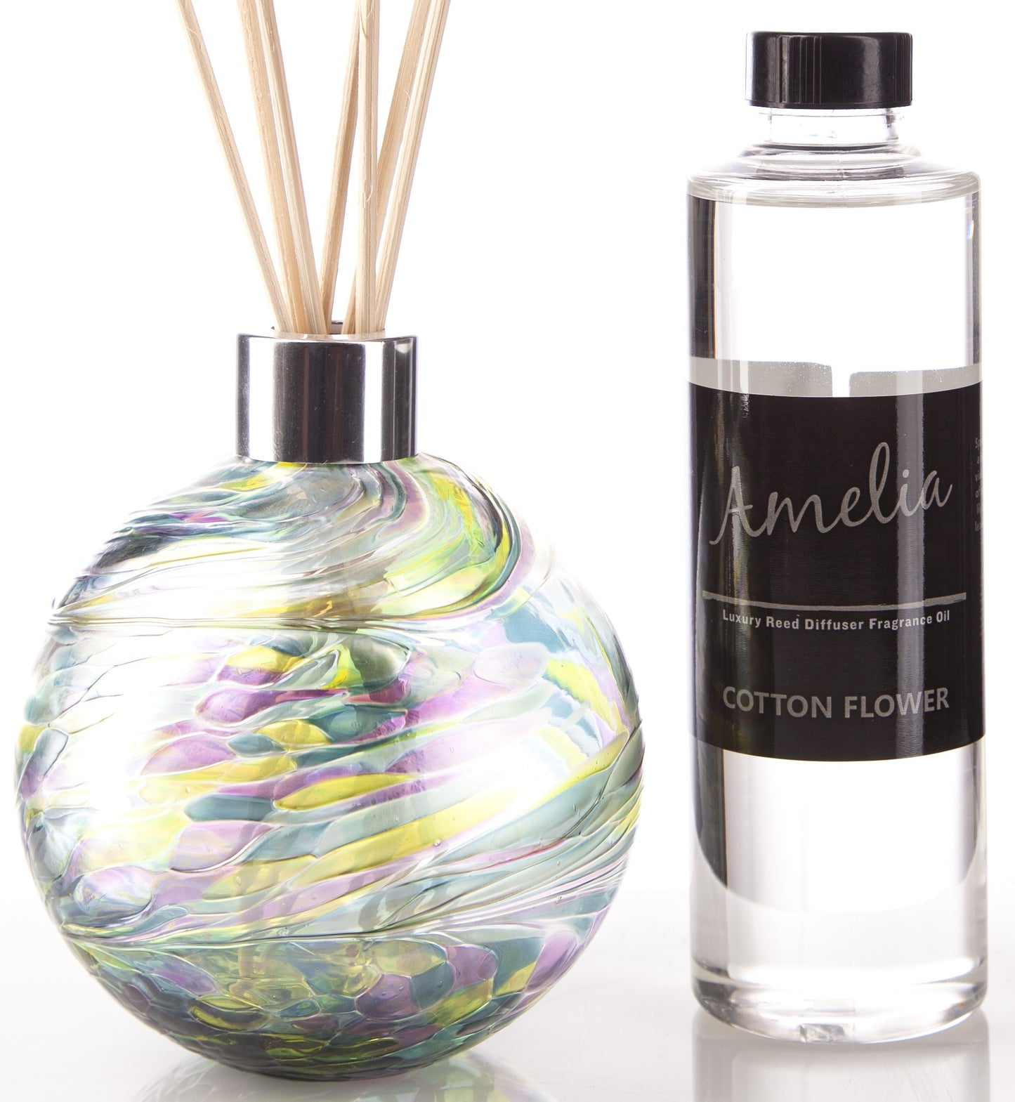 Sphere Reed Diffuser - Purple, Teal and Lime Green