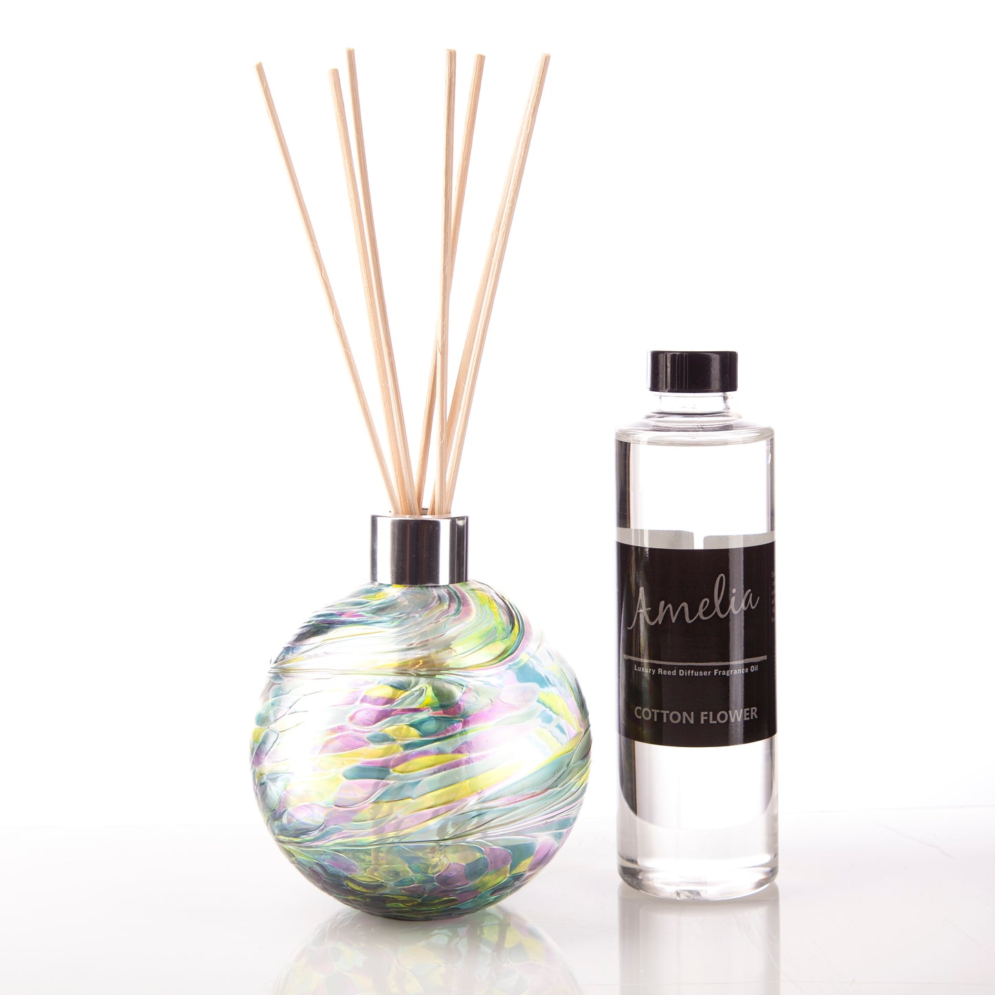 Sphere Reed Diffuser - Purple, Teal and Lime Green