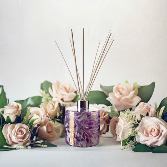 Cylinder Reed Diffuser - Violet & White