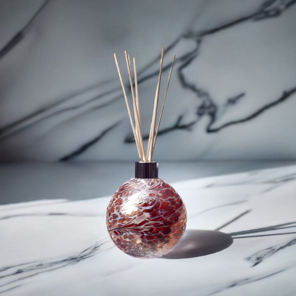 Sphere Reed Diffuser - Red and White Crackle