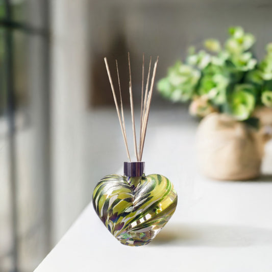 Heart Reed Diffuser - Green and White