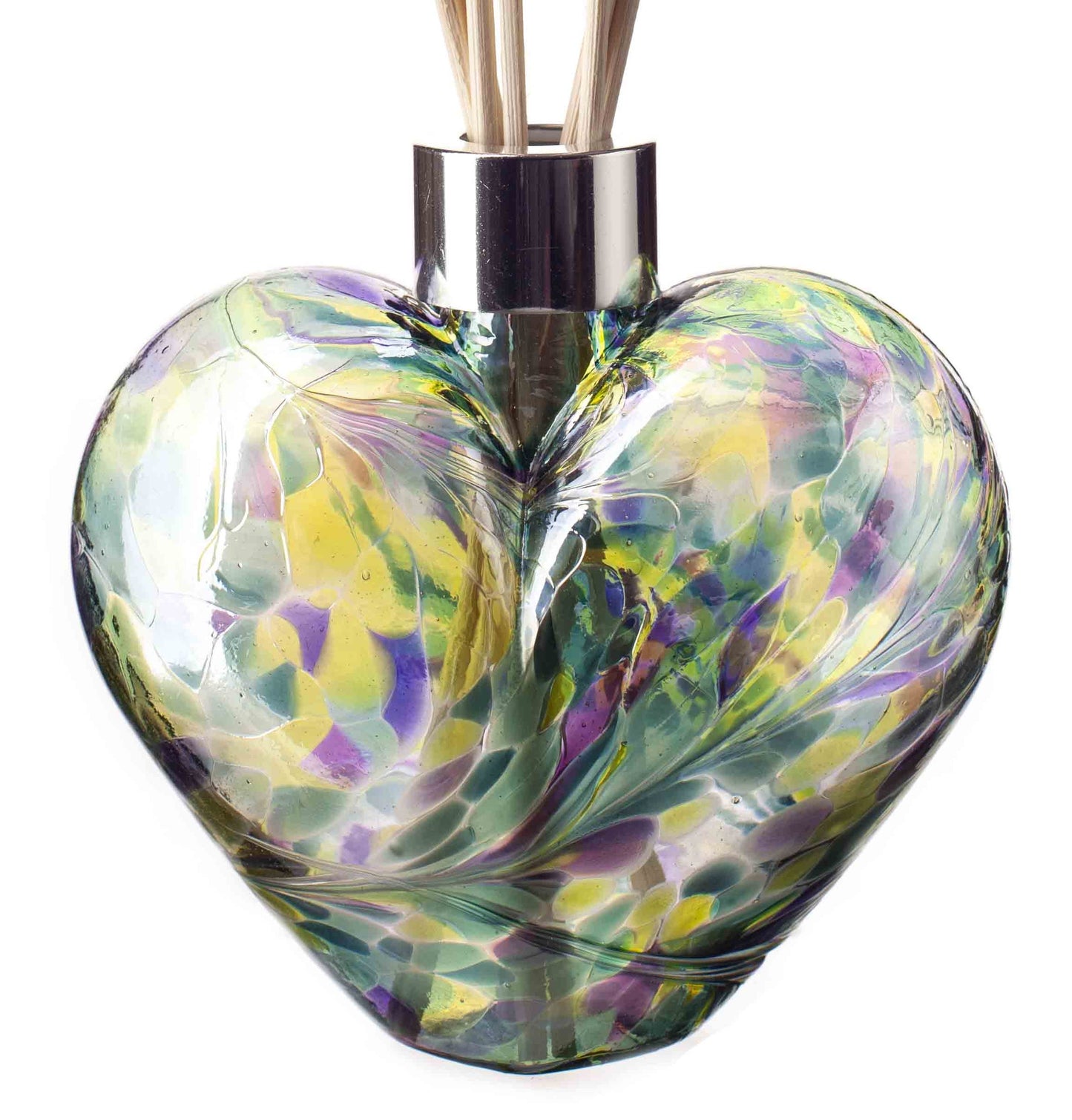 Heart Reed Diffuser - Green, Purple and Yellow