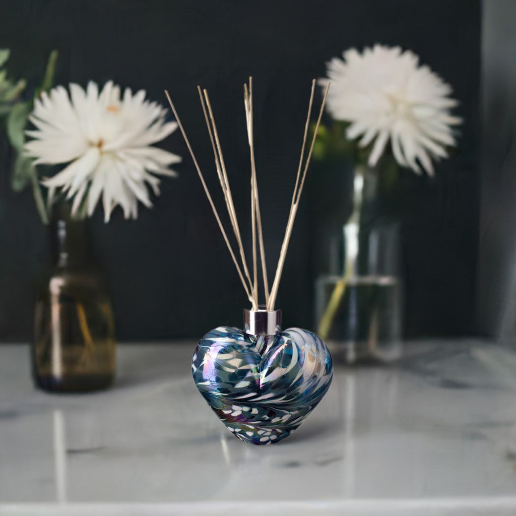 Heart Reed Diffuser - Turquoise & White