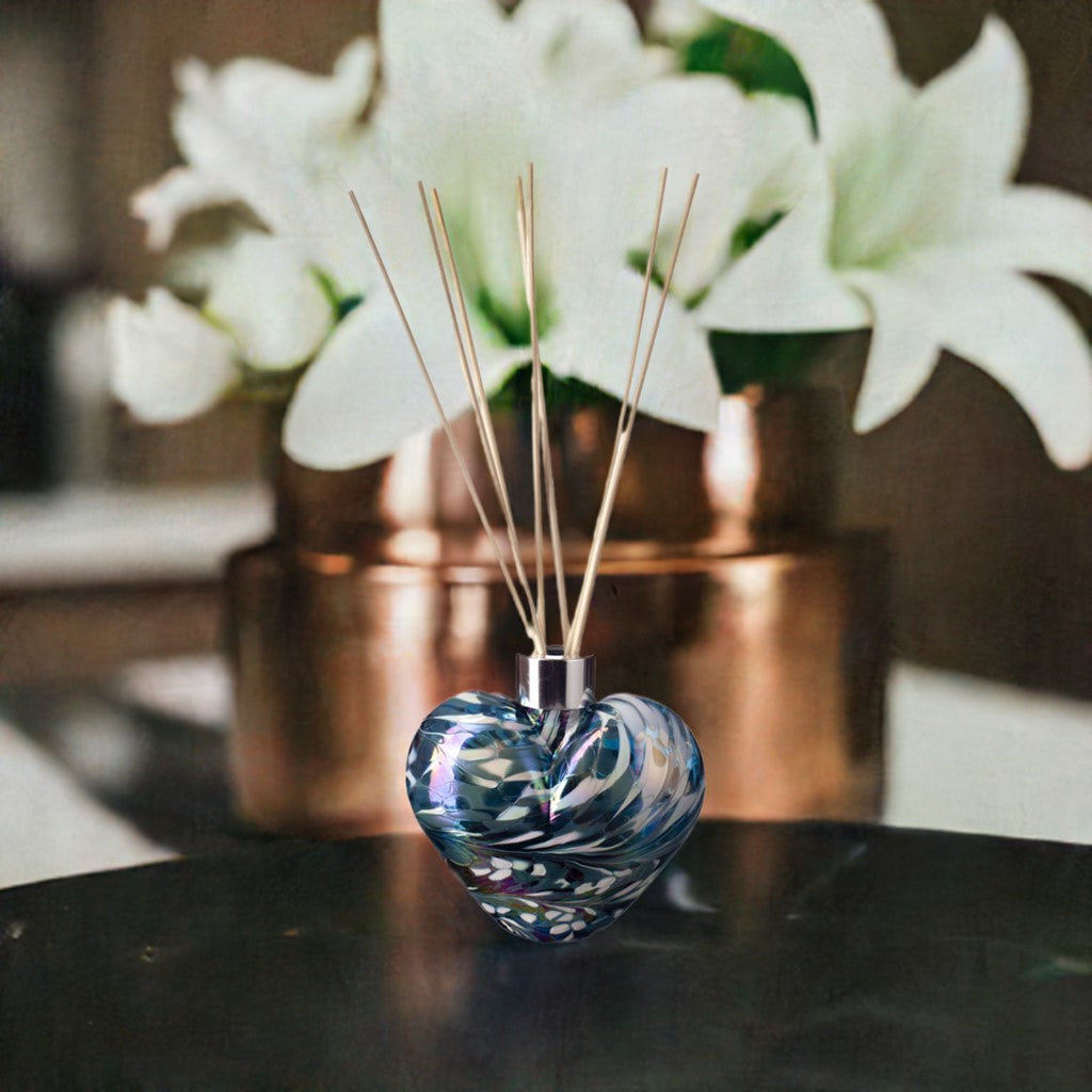 Heart Reed Diffuser - Turquoise & White
