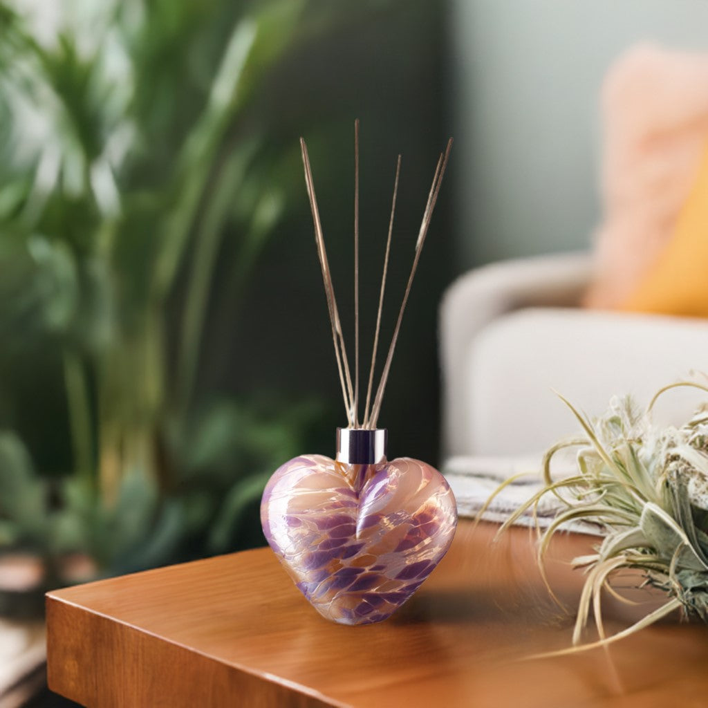 Heart Reed Diffuser - Violet, Peach and White