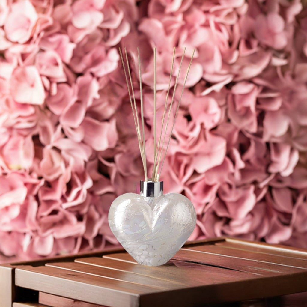 Heart Reed Diffuser - Pearl White
