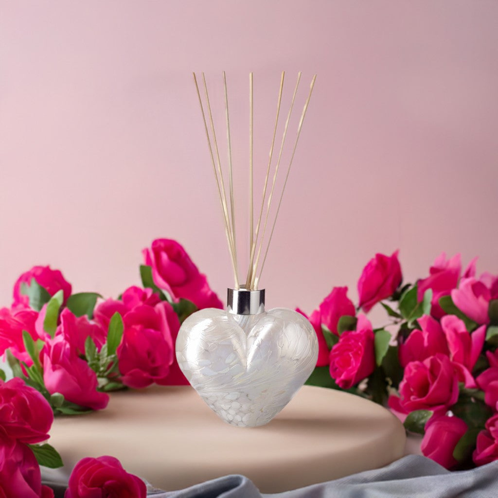Heart Reed Diffuser - Pearl White
