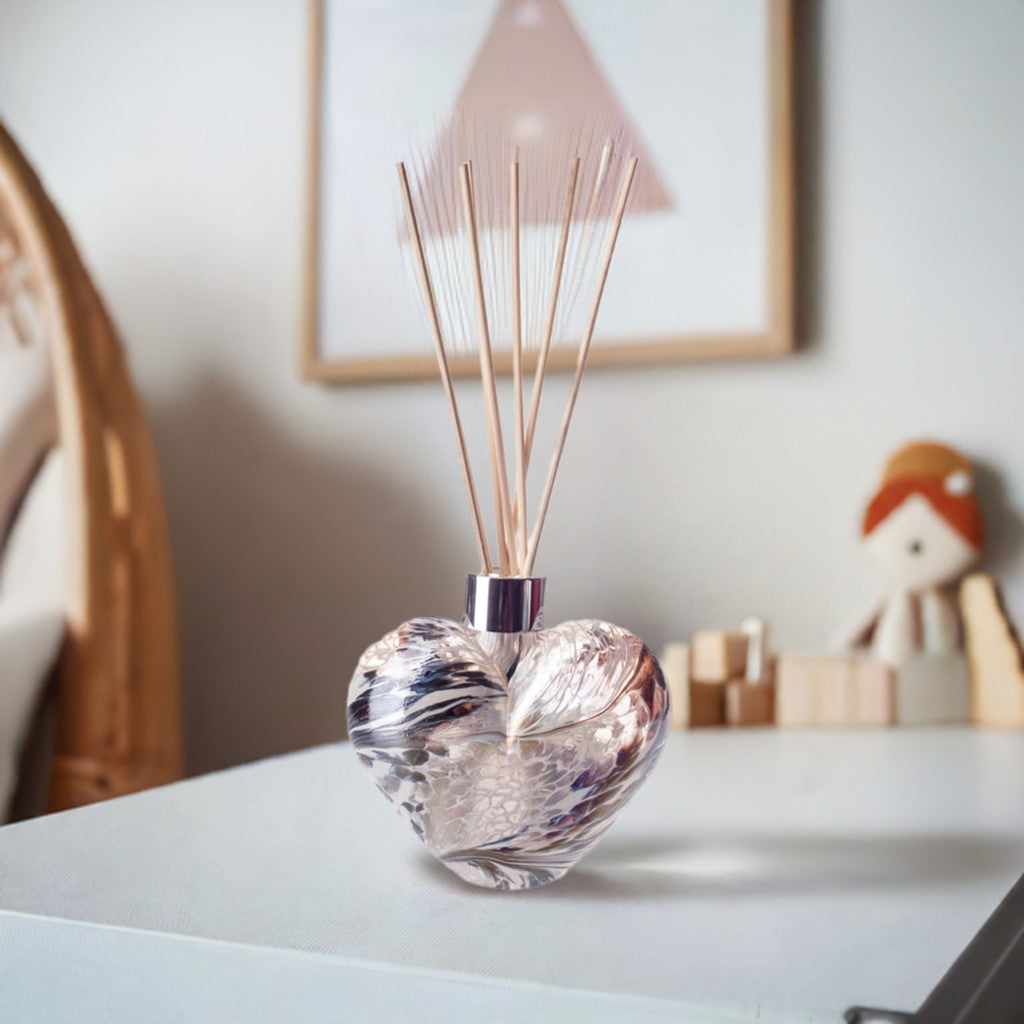 Heart Reed Diffuser - White & Grey Frosted