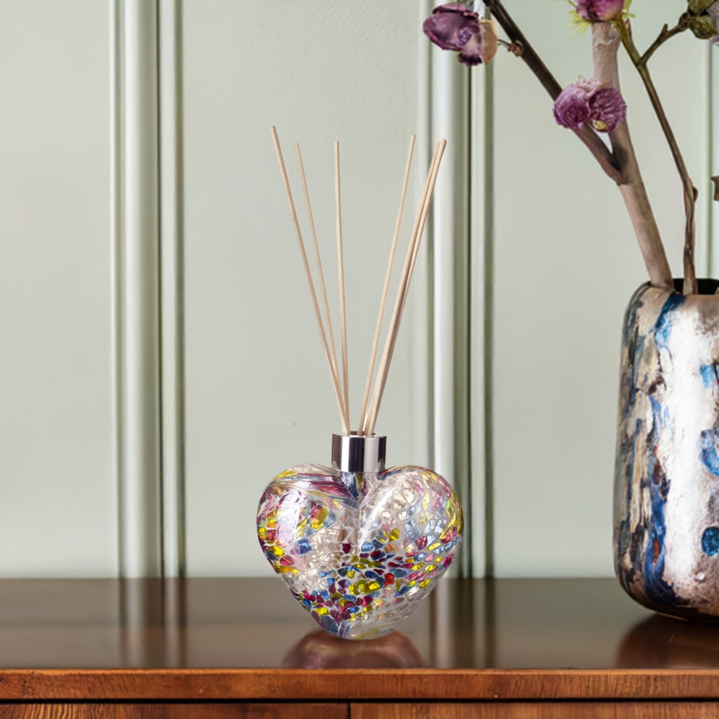 Heart Reed Diffuser - White & Multicoloured