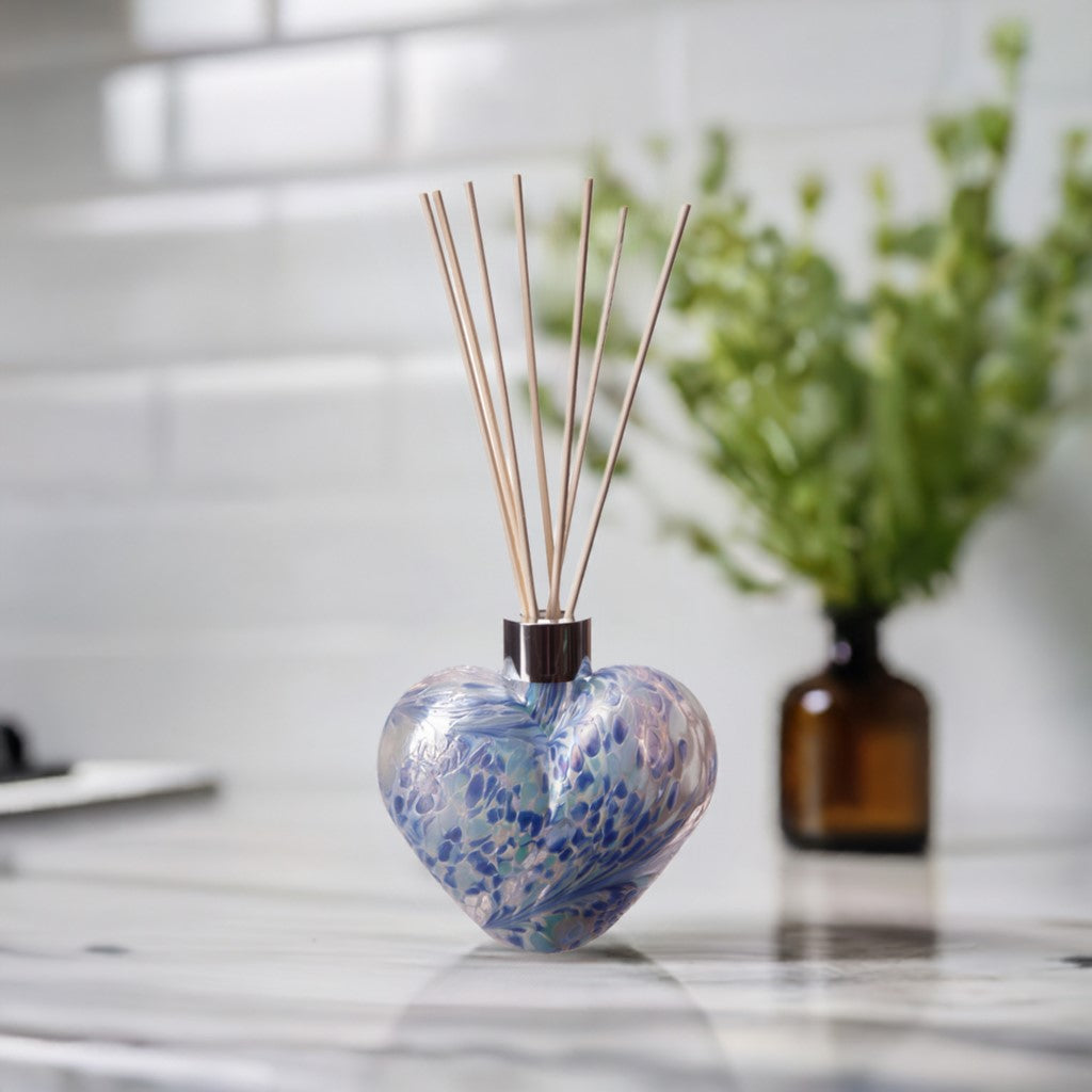 Heart Reed Diffuser - White, Sage & Blue