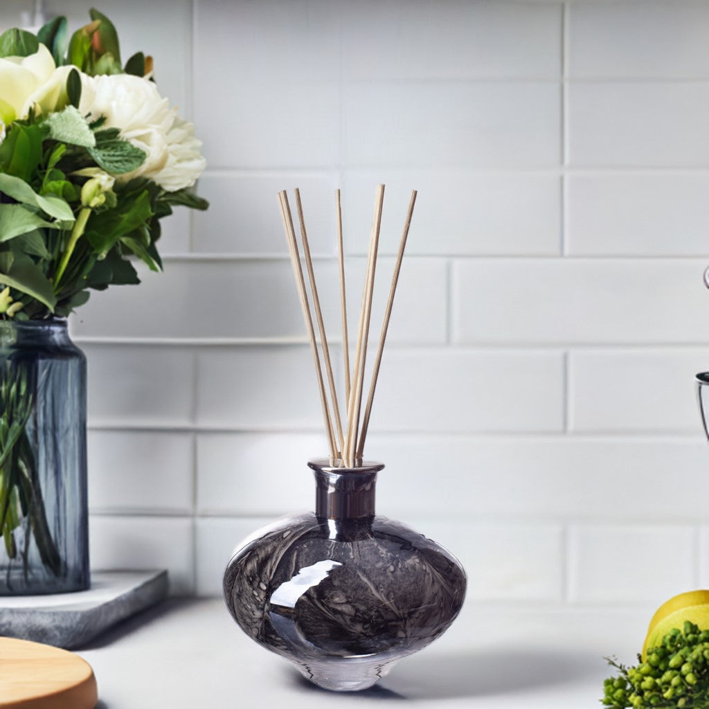 Oval Reed Diffuser - Black Marble