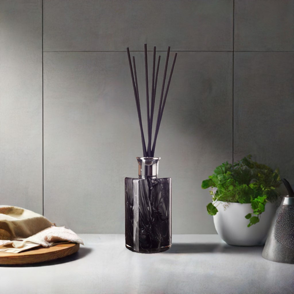 Large Cylinder Reed Diffuser - Black Marble