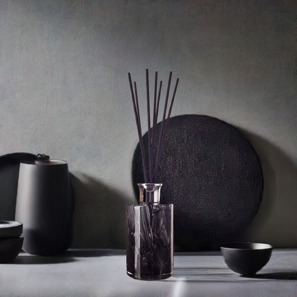 Large Cylinder Reed Diffuser - Black Marble