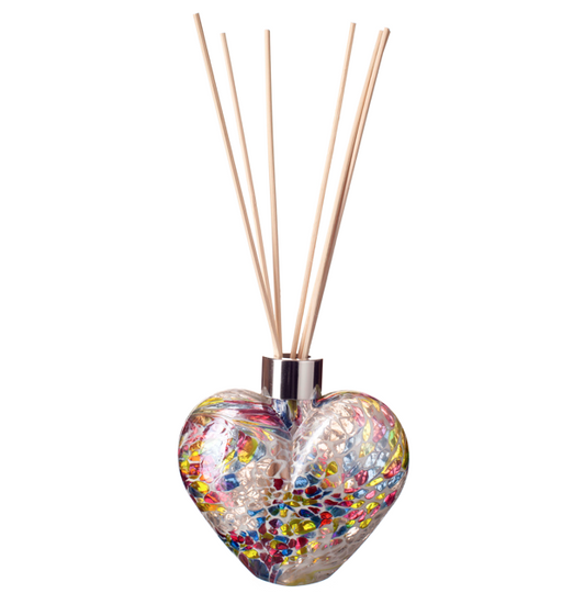 Heart Reed Diffuser - White & Multicoloured