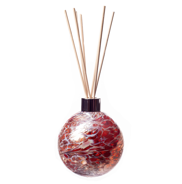 Sphere Reed Diffuser - Red and White Crackle