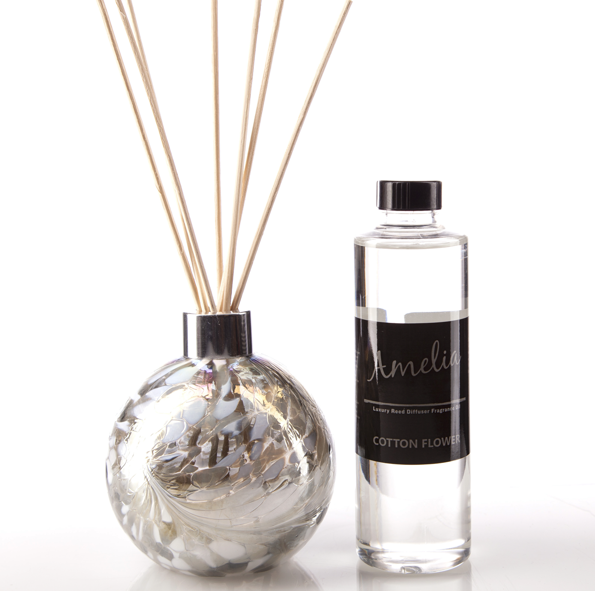 Sphere Reed Diffuser - Silver and White
