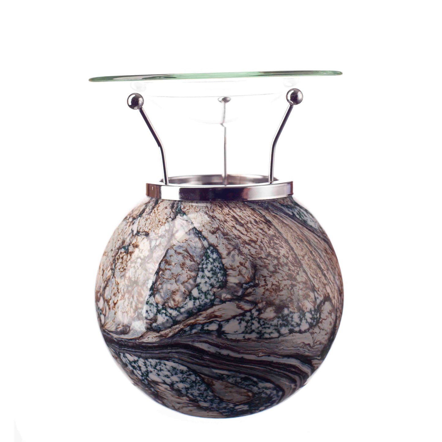 Tealight Wax Melt Burner - Peacock Lustre