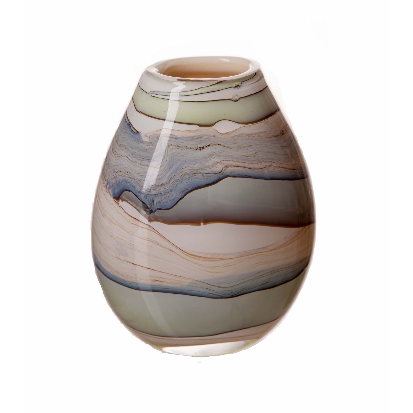 Oval Vase 30cm - Smoked Meadows