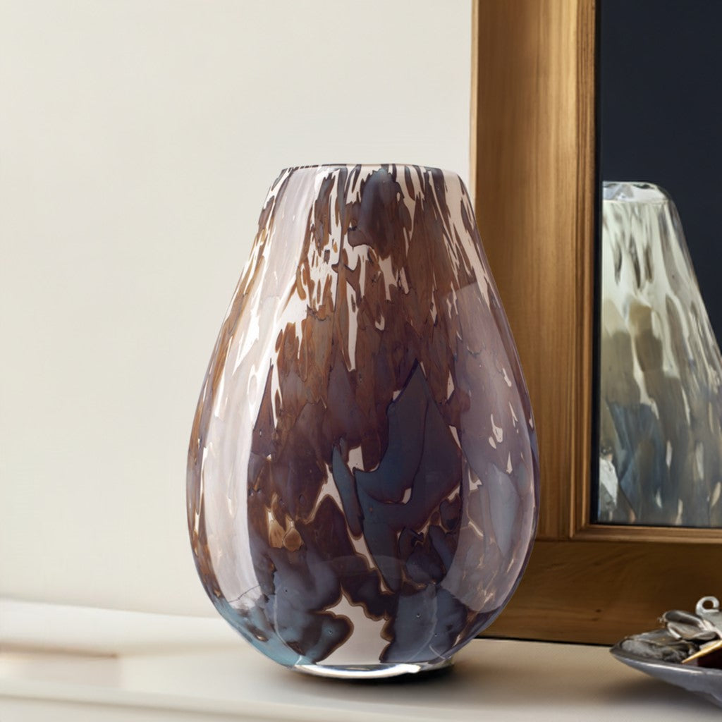 Oval Vase 30cm - Stormy Sky