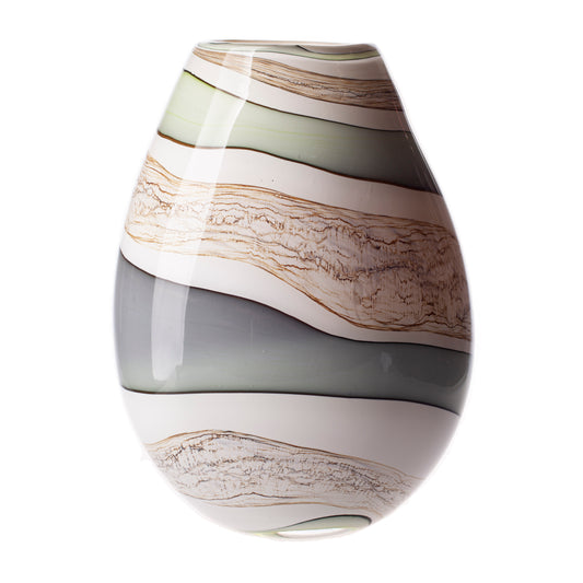 Oval Vase 30cm - Smoked Meadows