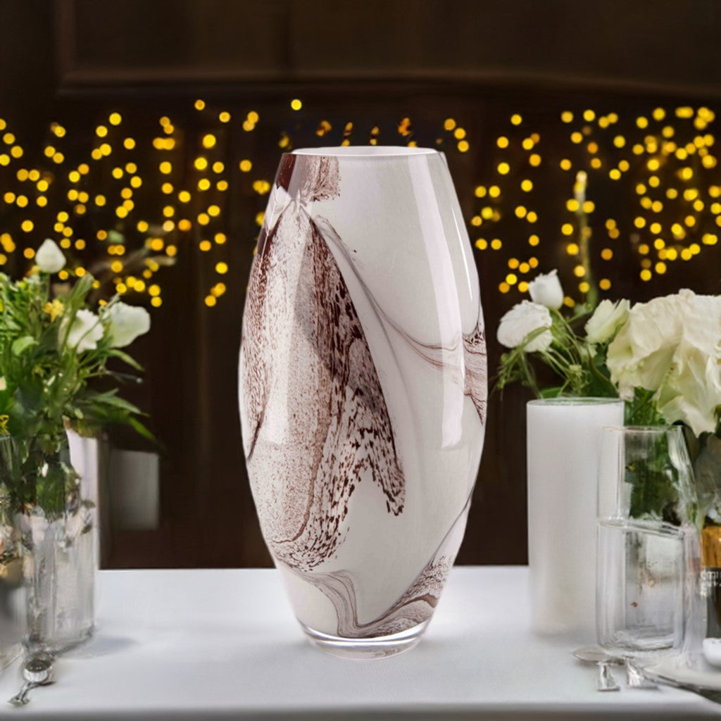 Tapered Vase 32cm - Carnelian Marble