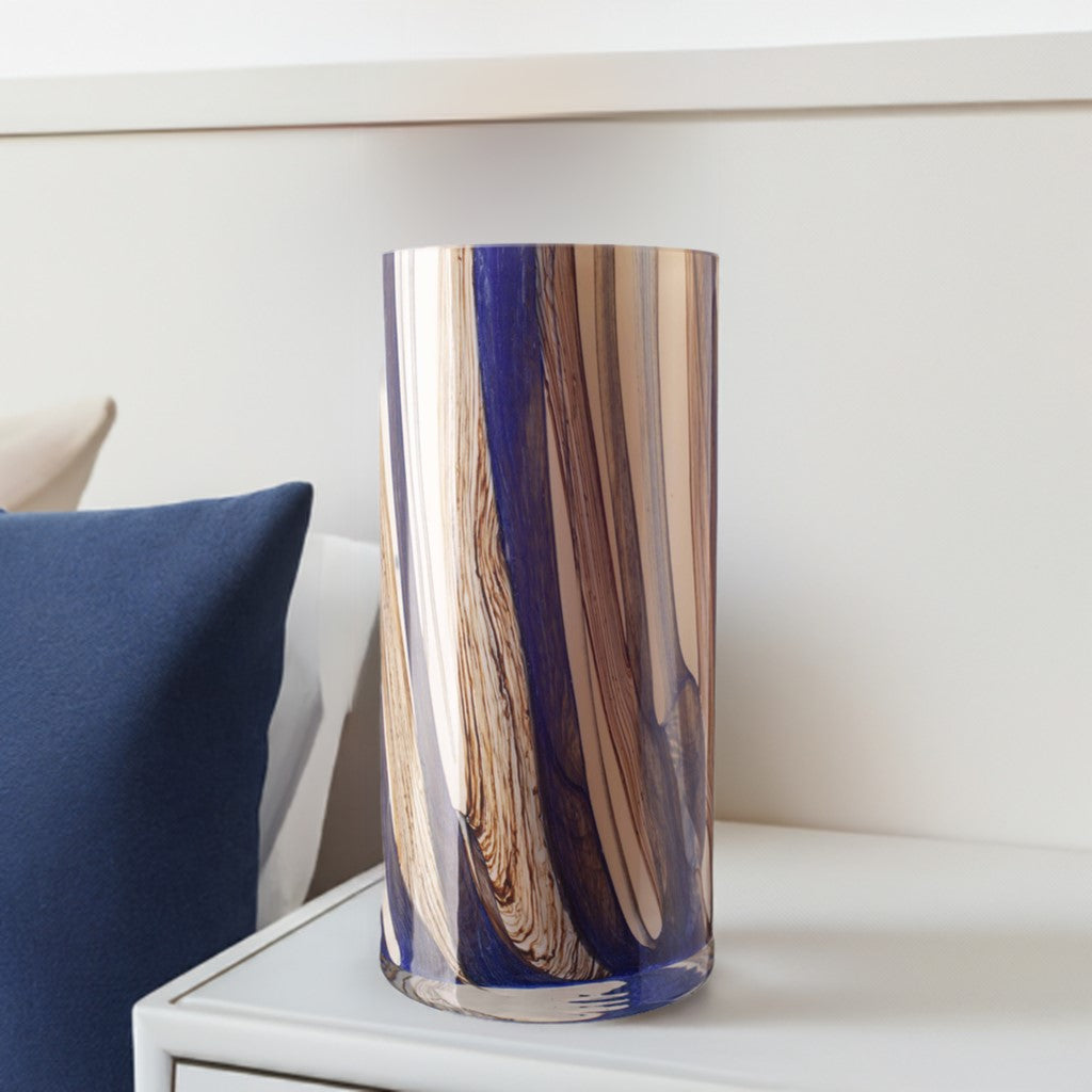 Cylinder Vase 25cm - Naval Oak