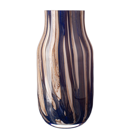 Tall Curved Vase 28cm - Naval Oak