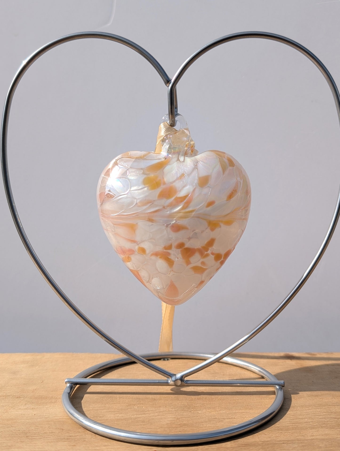 Birthstone Hanging Heart 8cm April