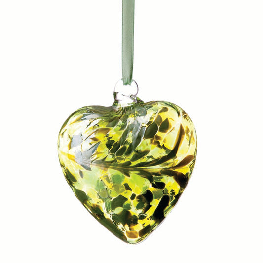 Birthstone Hanging Heart 8cm August
